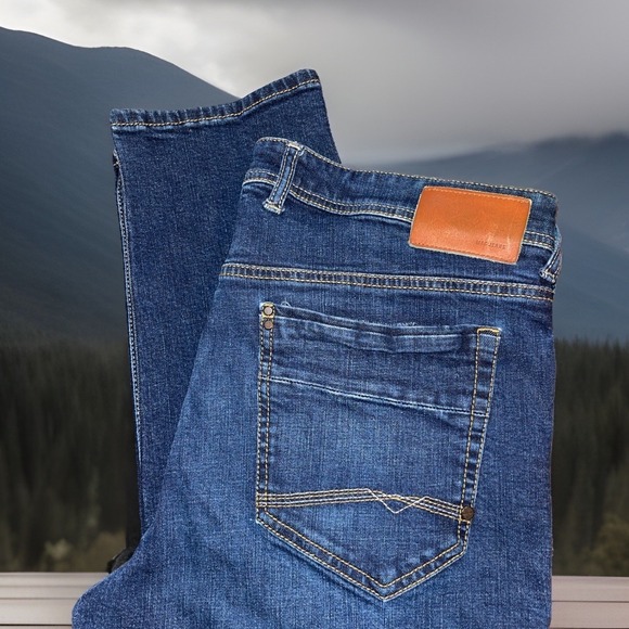 MAC Ben Jeans Men 36x32 Blue Dark Wash For Successful People
